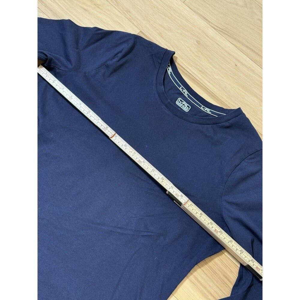 Lauren Ralph Lauren Navy Blue Long Sleeve Cotton Tee Women's Sz XL Quiet Luxury - Picture 5 of 5